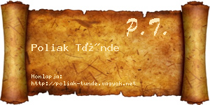 Poliak Tünde névjegykártya